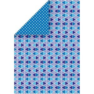 Color Bar, 21x30 cm, blå, trekanter/prikker